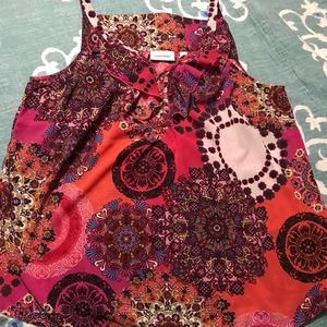 Hot Pink Ruffle Tank Plus Size